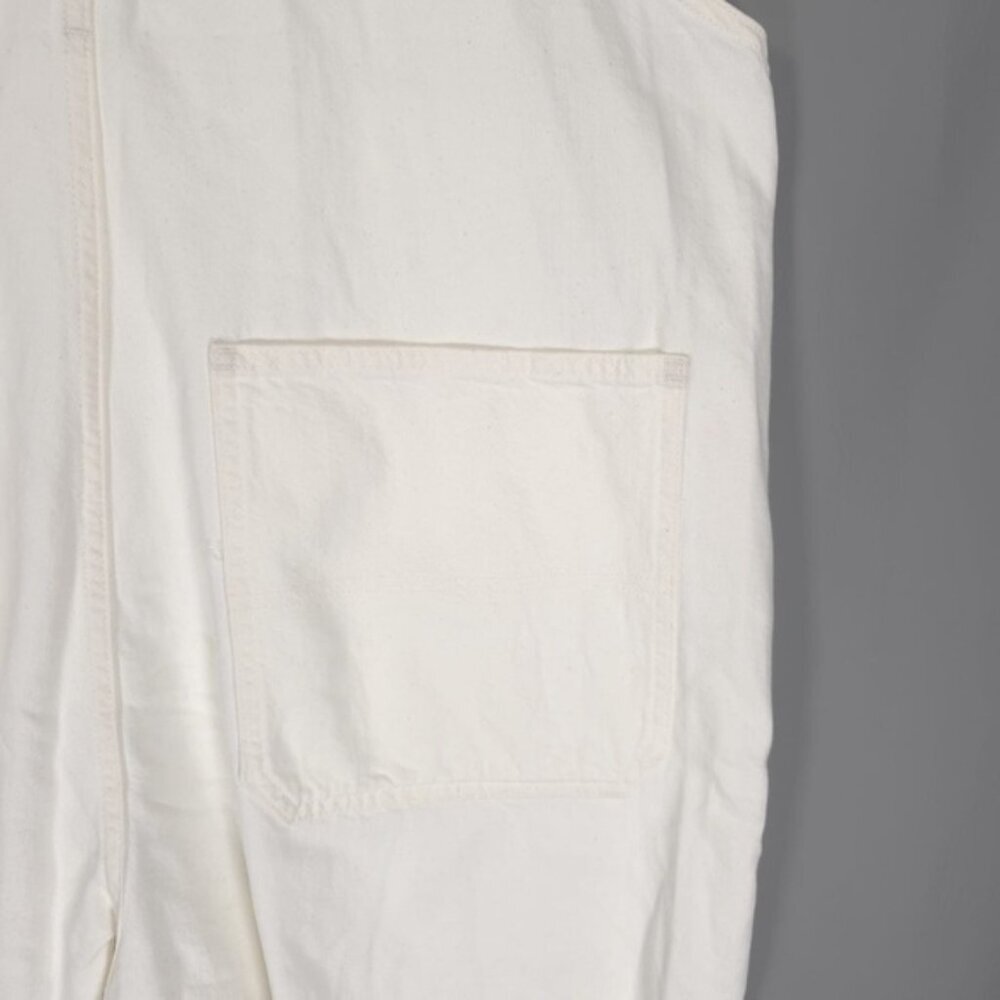 NWT MADEWELL‎ Women’s Denim Oversized Carpenter Shortalls Raw Hem Tile White XXL - Picture 13 of 16
